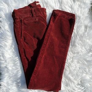 Vince Women’s Red Rust Corduroy. Sz 25.